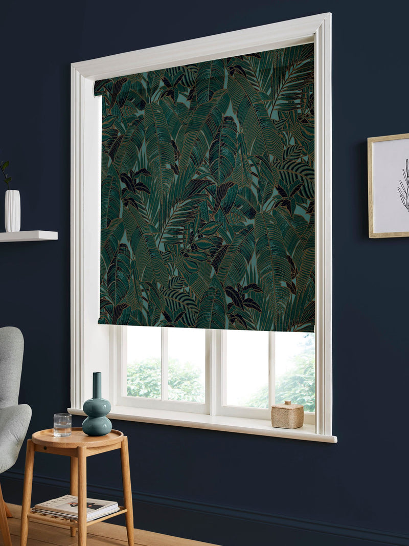 Graham & Brown Green Paradys roller blind - British product