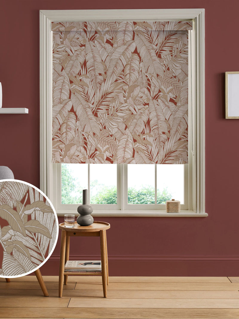 Graham & Brown roller blind Alizarin Red Paradys - British product