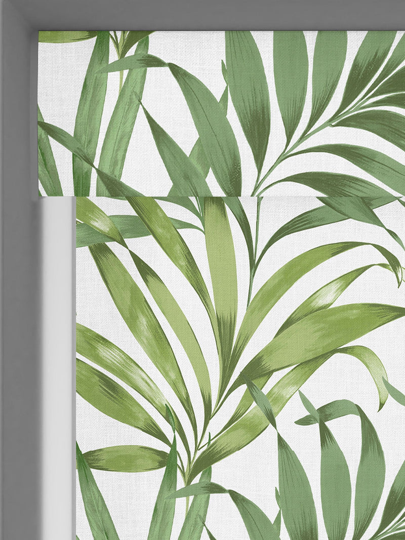 Graham & Brown Lush Green Yasuni roller blind, imported from the UK