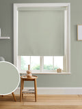 Graham & Brown Whirl roller blind in sage green, UK version