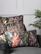 Next Wylder Purple Mogori Leafage Velvet Cushion- Buy online at McGrocer
