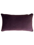 Wylder Mogori Leafage velvet cushion in purple, imported from the UK