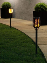Next SolarCentre TrueFlame Mini Solar Torch Lights - Set of 2 Black- Buy online at McGrocer