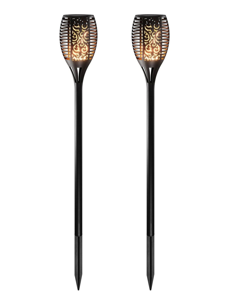 SolarCentre TrueFlame mini solar torch set of 2 black - British product