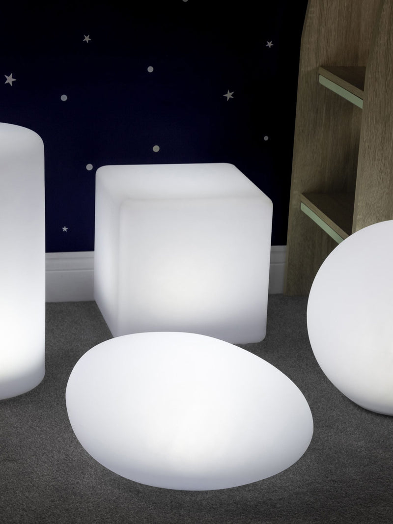 SolarCentre white pebble light - British product
