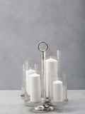 Fifty Five South silver glass candle holder 40x35x50cm - British product