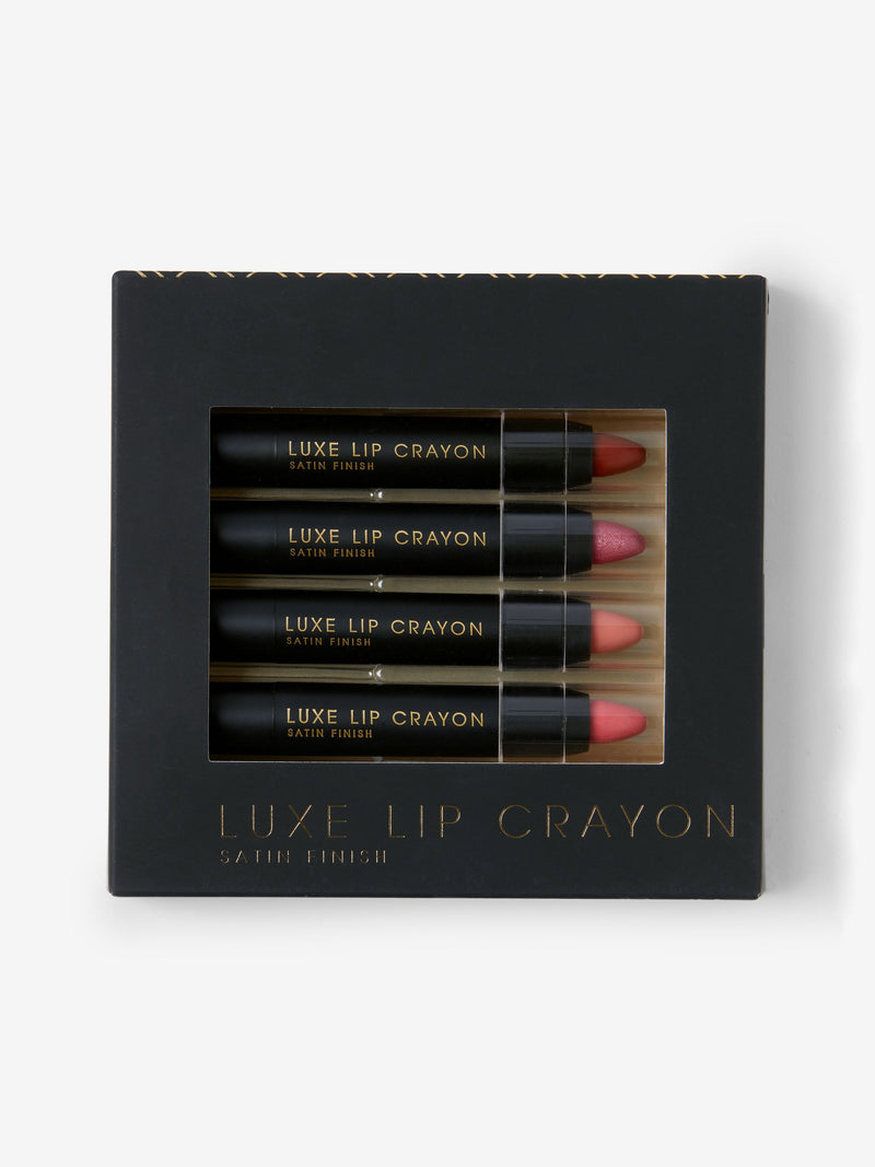 Set of 4 nude lip crayons with complementary shades (British brand)