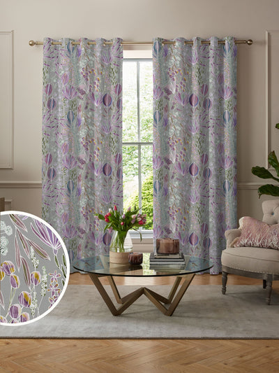 Next Voyage Maison Dahlia Grey Masina Made to Measure Curtains- Buy online at McGrocer