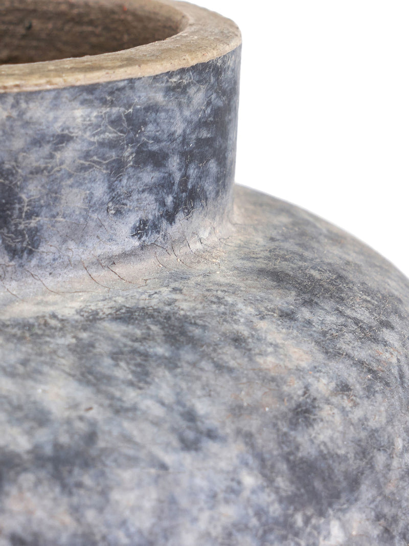 Pacific Grey Stone Volcanic Effect Vase 20cm, imported from the UK