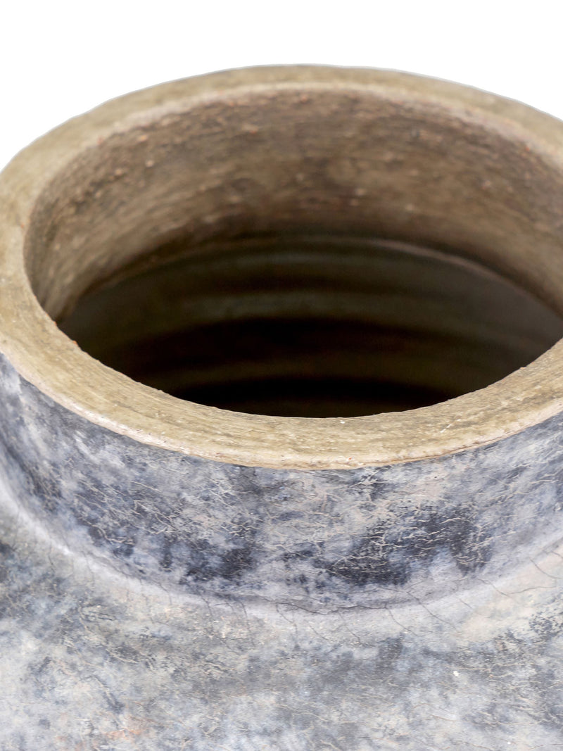 Pacific Grey Stone Volcanic Effect Vase 20cm, imported from the UK
