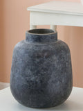 Pacific Grey Stone Volcanic Effect Vase 20cm, imported from the UK