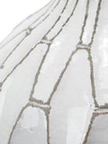 Geometric stoneware vase Pacific White Gaudi 20cm, imported from the UK