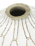 Geometric stoneware vase Pacific White Gaudi 20cm, imported from the UK