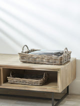 Next Pacific Set of 2 Grey Kubu Tray Storage Baskets- Buy online at McGrocer