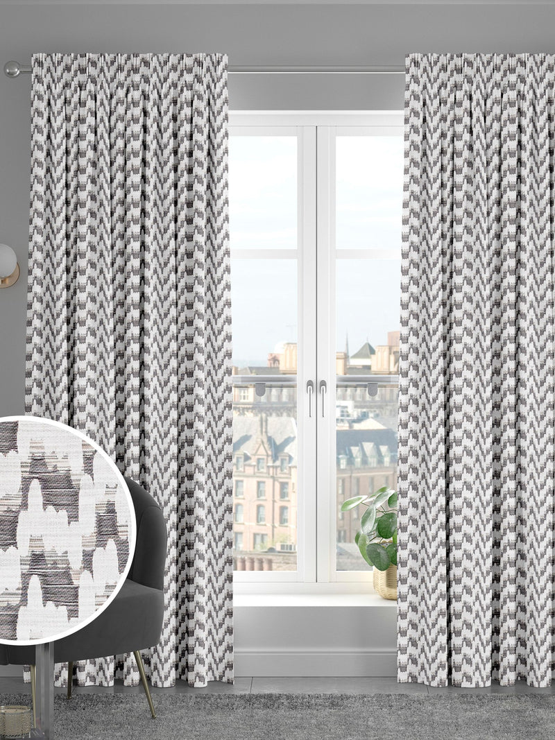 Toro grey made to measure curtains - British product