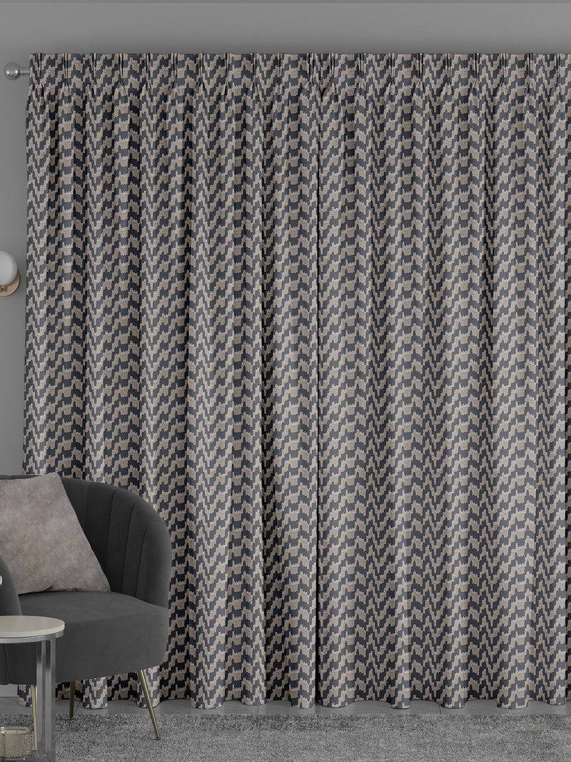 Toro Slate grey woven fabric made to measure curtains - British product