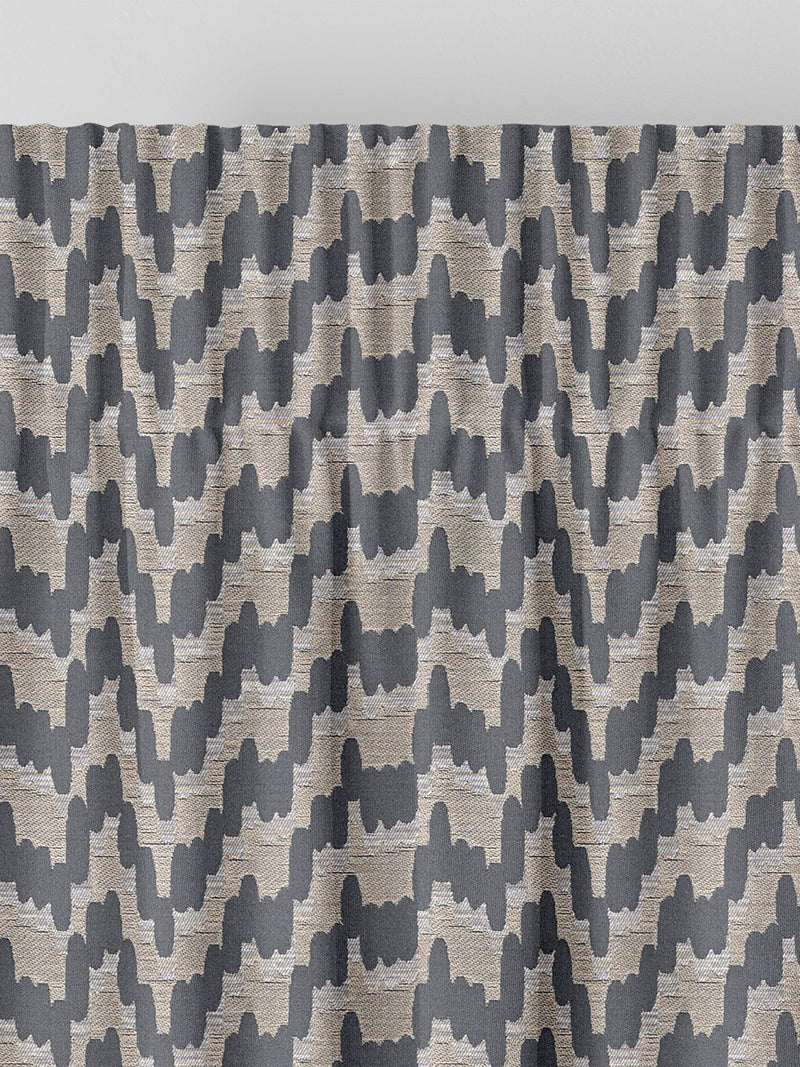 Toro Slate grey woven fabric made to measure curtains - British product