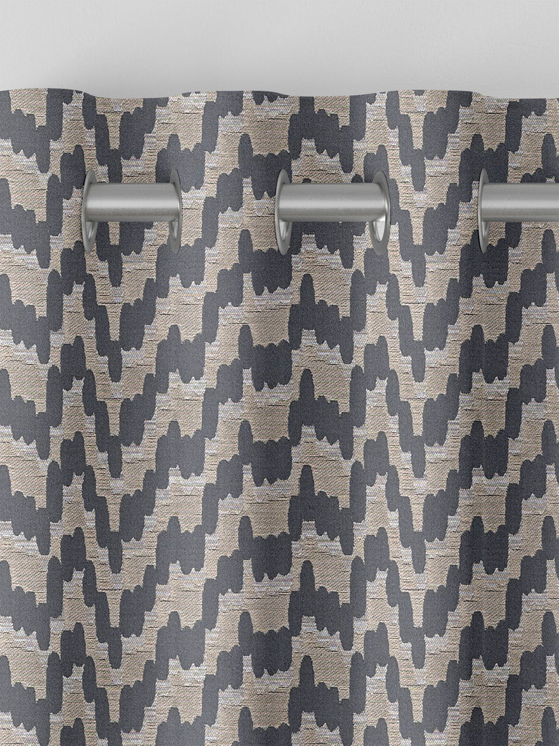 Toro Slate grey woven fabric made to measure curtains - British product