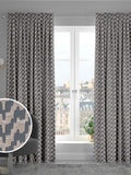 Toro Slate grey woven fabric made to measure curtains - British product