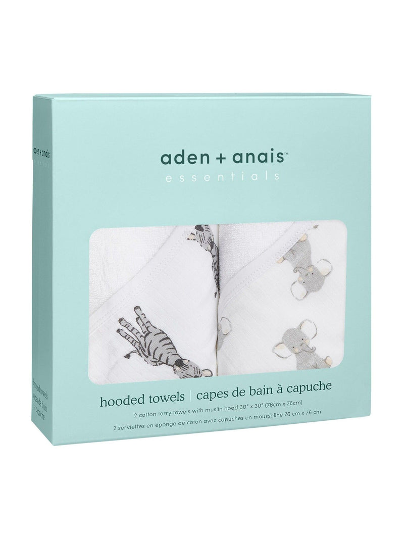 aden anais white safari babes hooded towel 2 pack - British product
