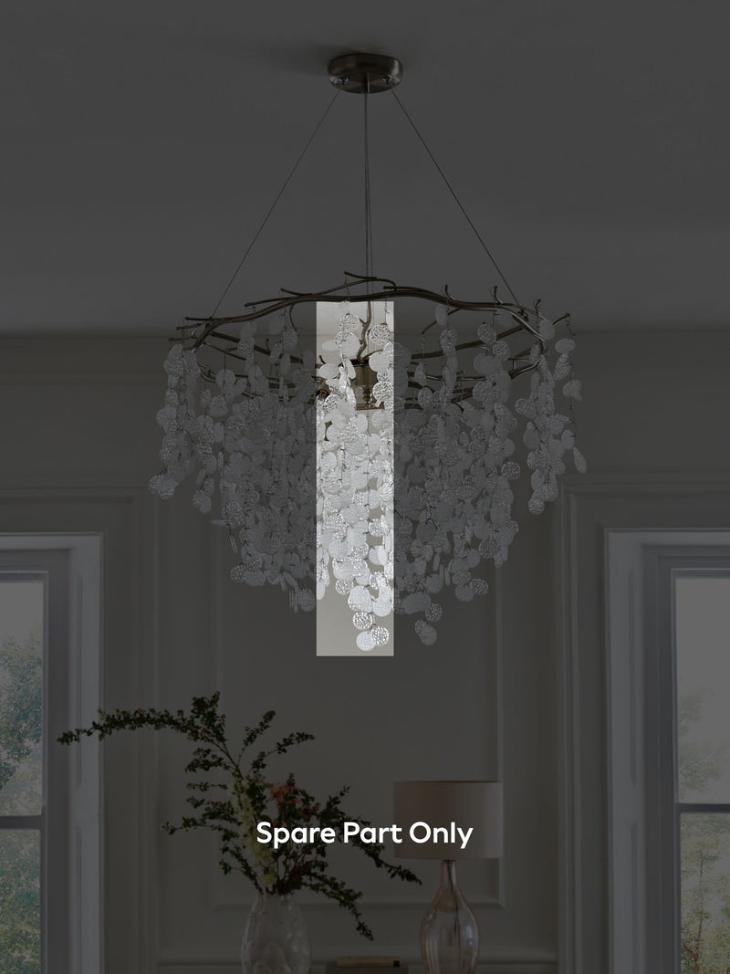 Clear Lunaria Chandelier glass droppers spare part set of 3, UK version