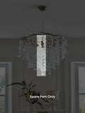 Clear Lunaria Chandelier glass droppers spare part set of 3, UK version