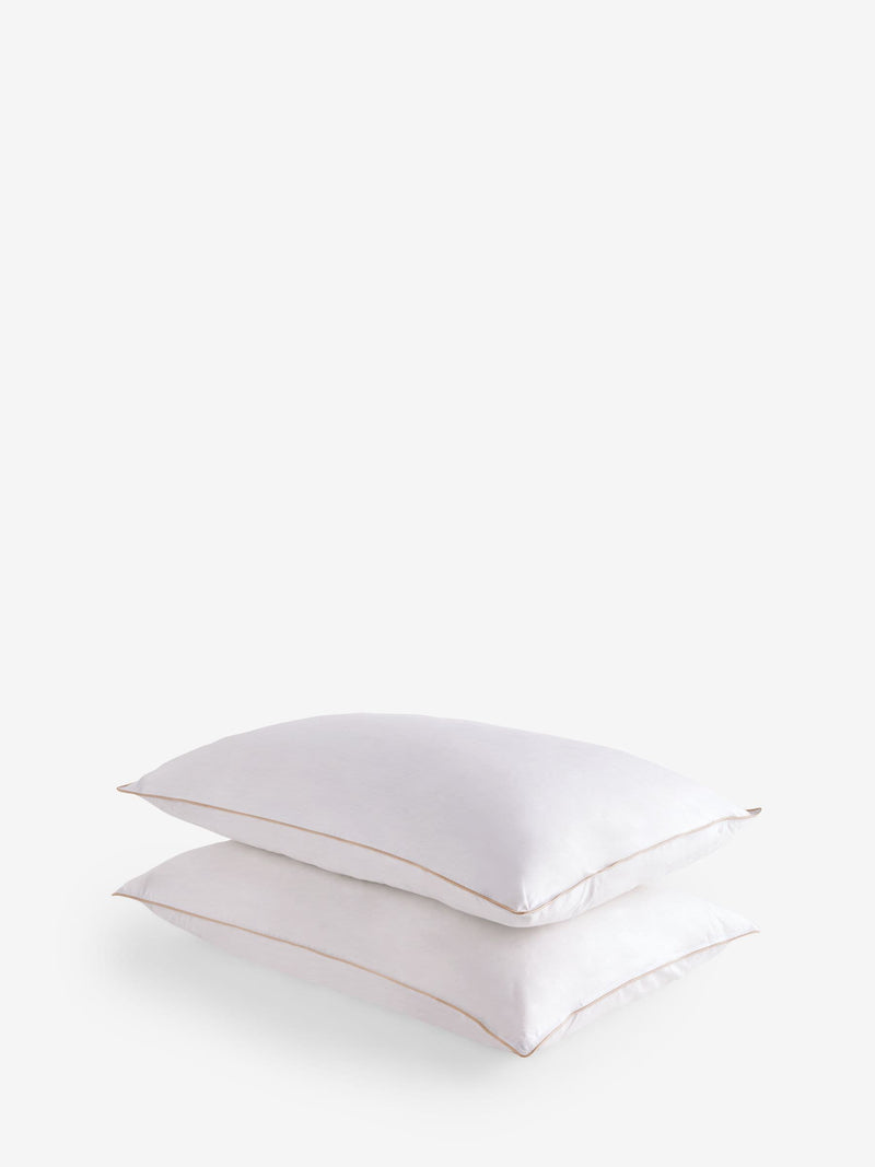 Soft goose feather and down pillows 2-pack (British brand)