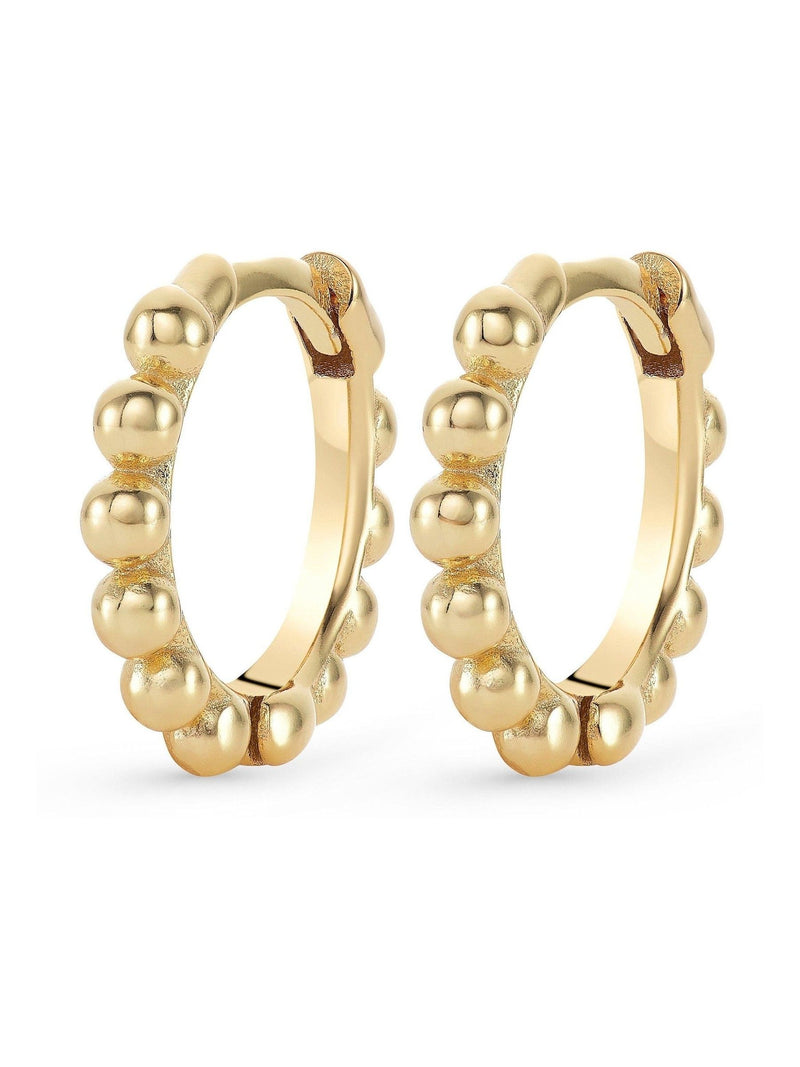 Beaverbrooks yellow gold plated ball huggie earrings 11mm - British product