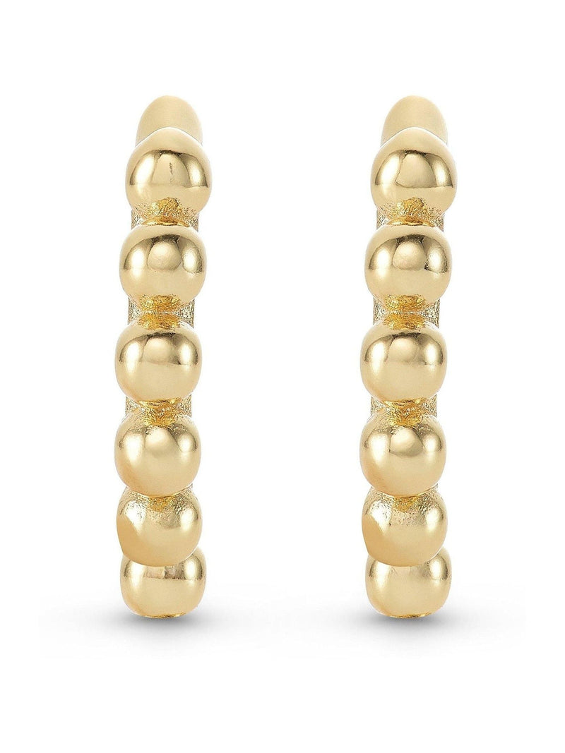 Beaverbrooks yellow gold plated ball huggie earrings 11mm - British product