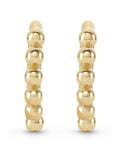 Beaverbrooks yellow gold plated ball huggie earrings 11mm - British product
