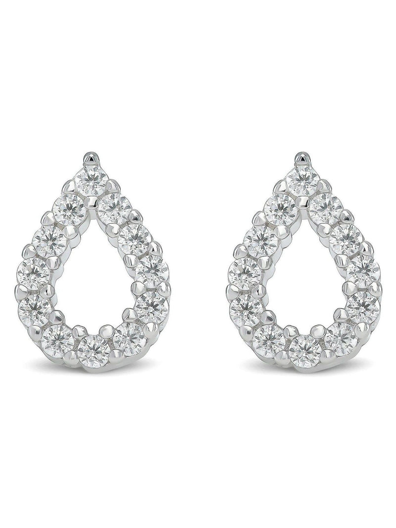 Beaverbrooks pear stud earrings 6mm x 8mm - British product