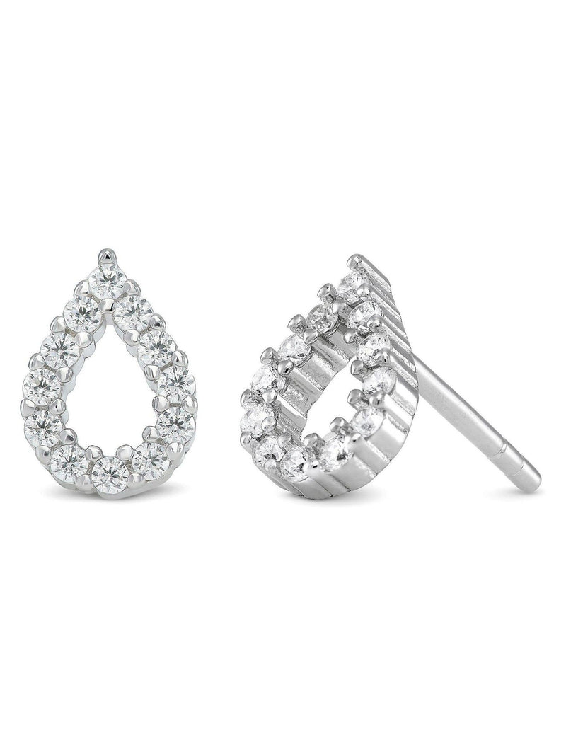 Beaverbrooks pear stud earrings 6mm x 8mm - British product