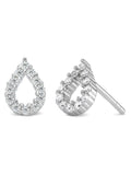 Beaverbrooks pear stud earrings 6mm x 8mm - British product