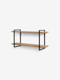 Bronx dark 2 tier wide wall shelves, UK version