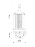 Searchlight Hermione antique brass wall light, imported from the UK