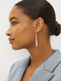 Silver tone pull-through earrings (British brand)