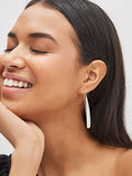 Silver tone pull-through earrings (British brand)