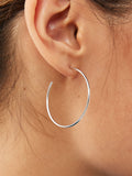 Sterling silver thin hoop earrings (British brand)