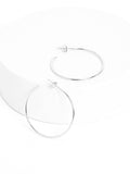 Sterling silver thin hoop earrings (British brand)