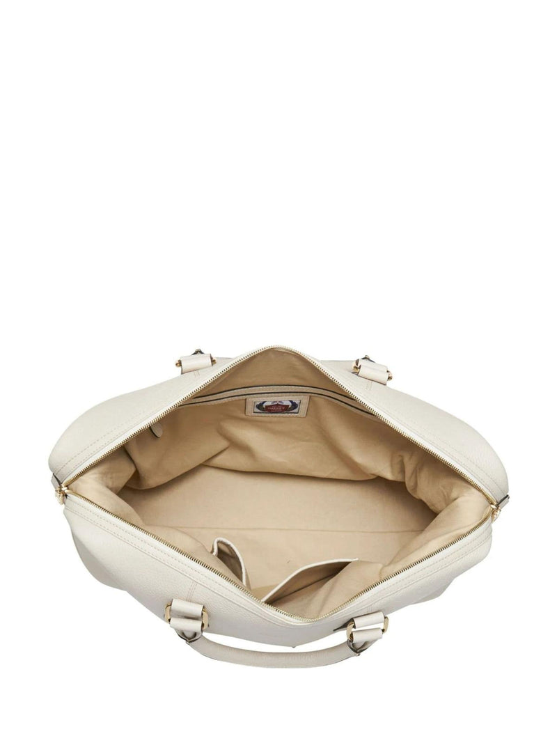 Osprey London cream leather weekender bag, UK version