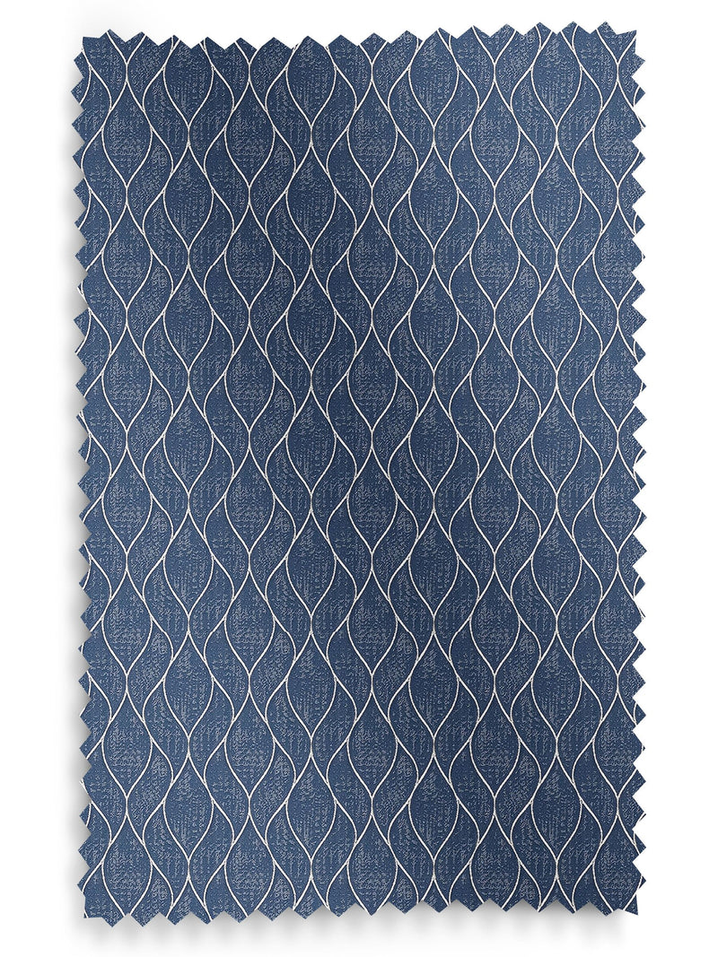 Molton made to measure roman blind in blue, imported from the UK