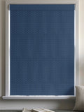 Sicily blue roman blind with diamond pattern - British product