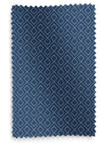 Sicily blue roman blind with diamond pattern - British product
