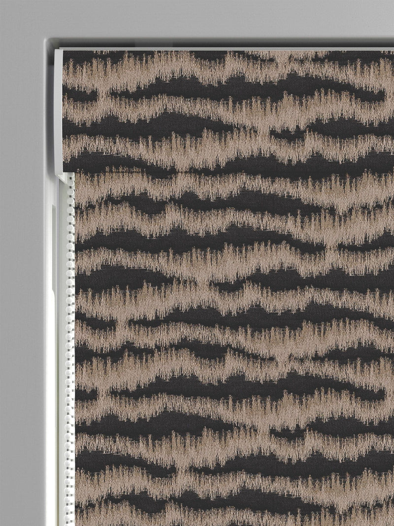 Motte black made to measure roman blind - British product