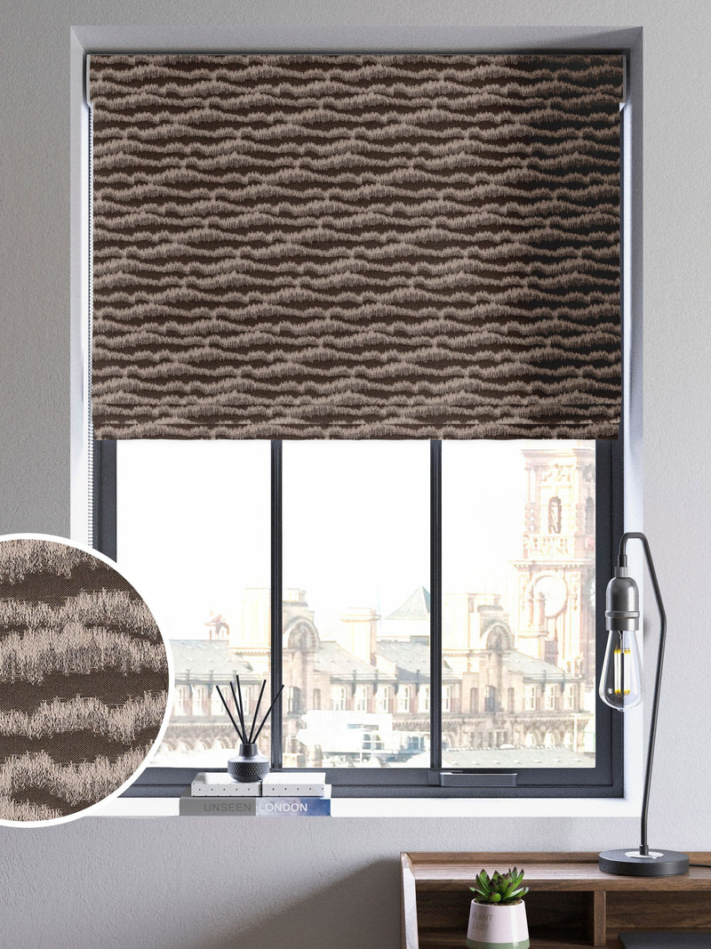 Brown Motte roman blind made to measure, UK version