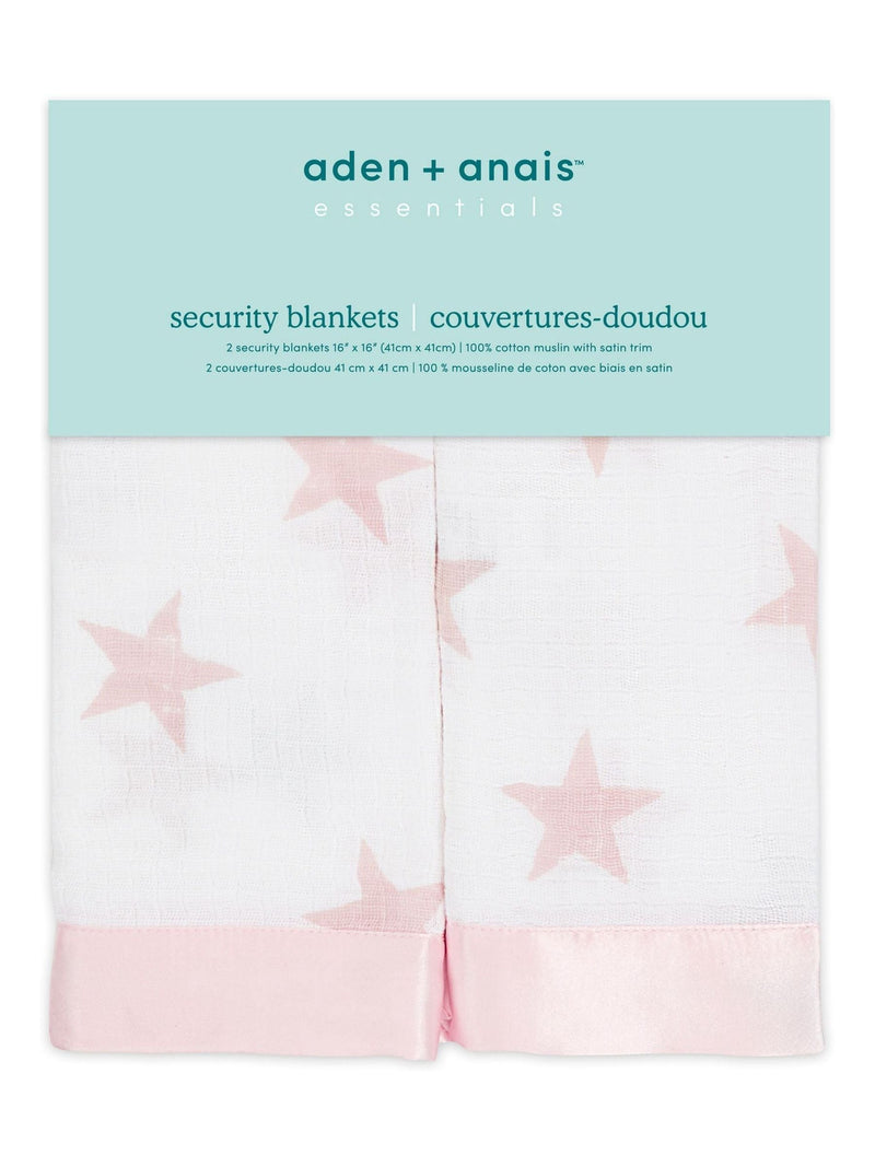 Aden + Anais pink muslin security blanket 2 pack, imported from the UK