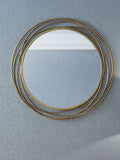 Antique gold round wall mirror 90cm, imported from the UK