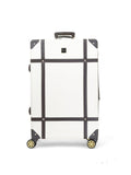 Rock Luggage cream vintage medium suitcase 4kg, imported from the UK