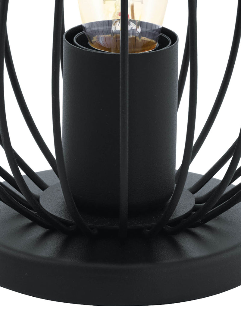 Eglo Black Newtown caged table lamp, imported from the UK