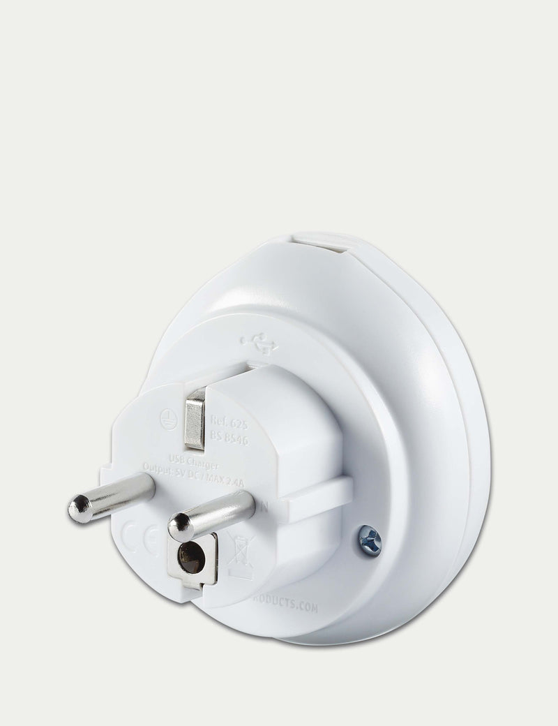 Go Travel UK-EU Travel Adaptor with USB (British brand)